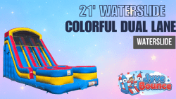 21' Colorful Dual Lane Waterslide