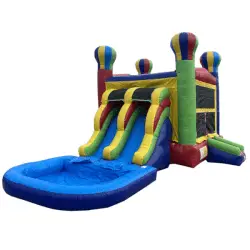 C 188 Balloon Combo 1 1769289244 2-Lane Balloon Bounce House w/ Slide