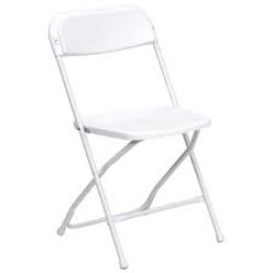 Heavy Duty White Folding Chair