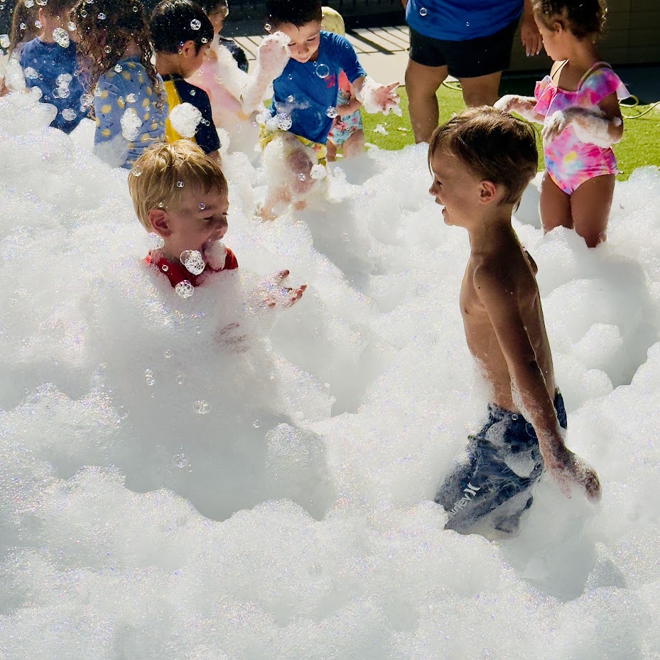 Foam party celebration outdoors